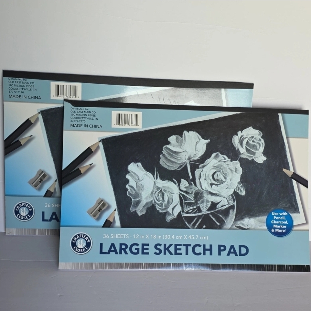Large 36 Sheet Sketch Pad, 2 pack